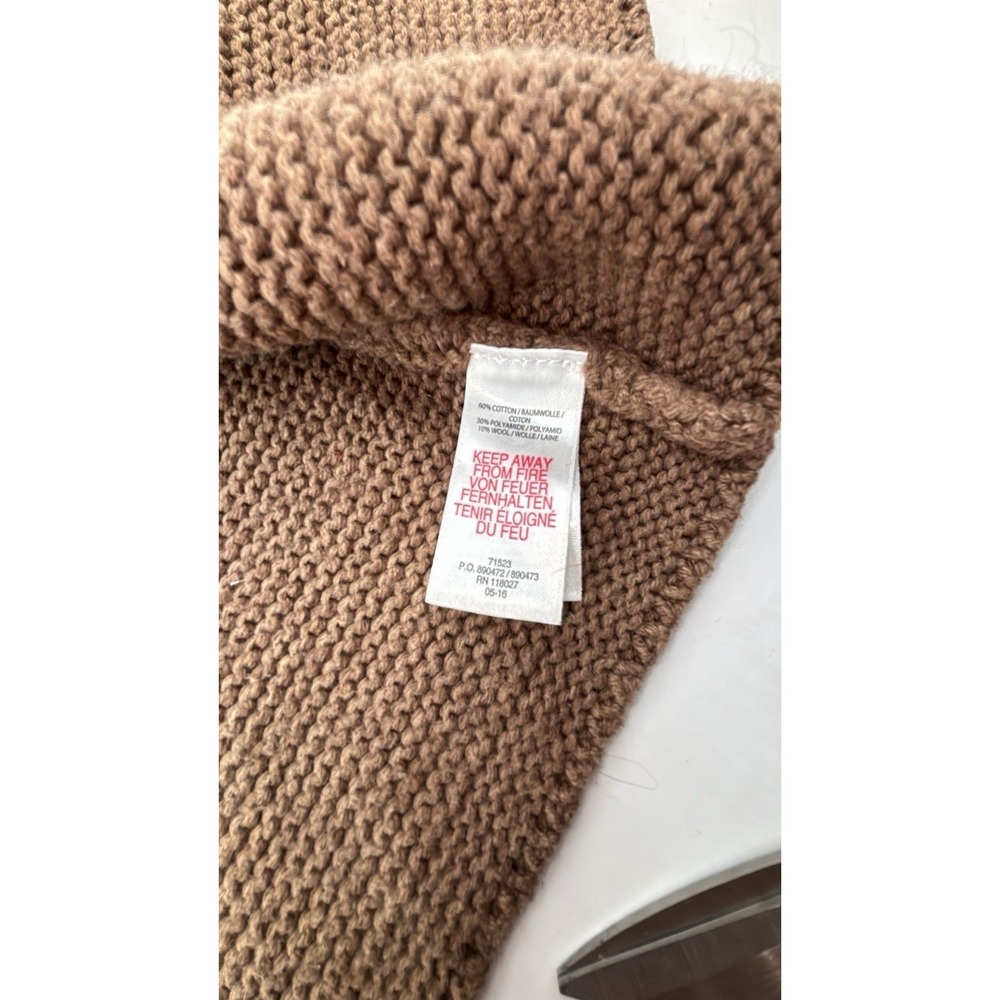 Baby Boden Brown Fox Applique Hooded Cotton Blend Knit Sweater-6-12 Months - Picture 2 of 8
